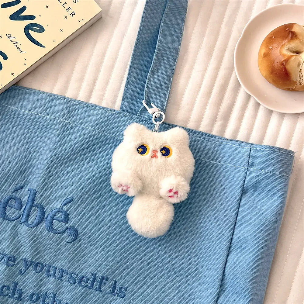 Cute Plush Cartoon Cat Doll Pendant Soft Cute Girl Backpack