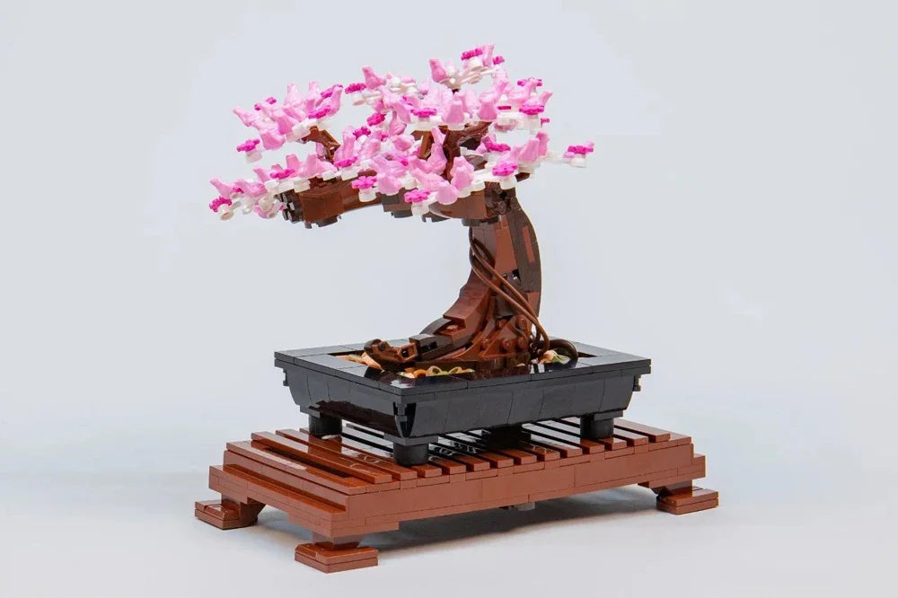 Disney Creative Fit Lego Bonsai Tree Flower Bouquet Building Blocks Model  Plant Potted Bricks Toys for Kids Gift
