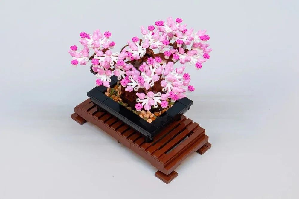 Disney Creative Fit Lego Bonsai Tree Flower Bouquet Building Blocks Model  Plant Potted Bricks Toys for Kids Gift