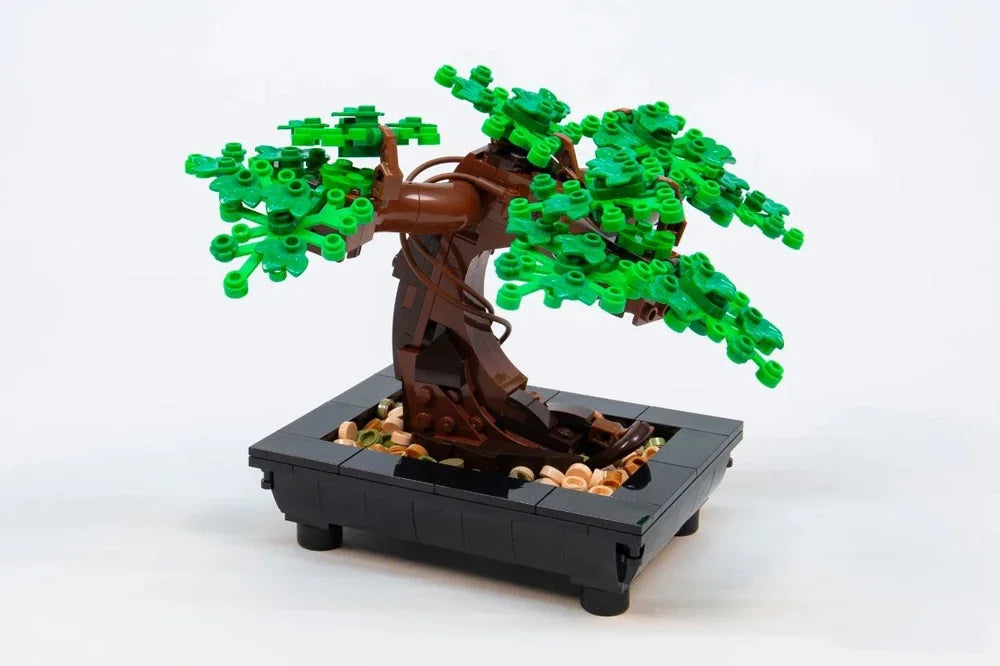 Disney Creative Fit Lego Bonsai Tree Flower Bouquet Building Blocks Model  Plant Potted Bricks Toys for Kids Gift