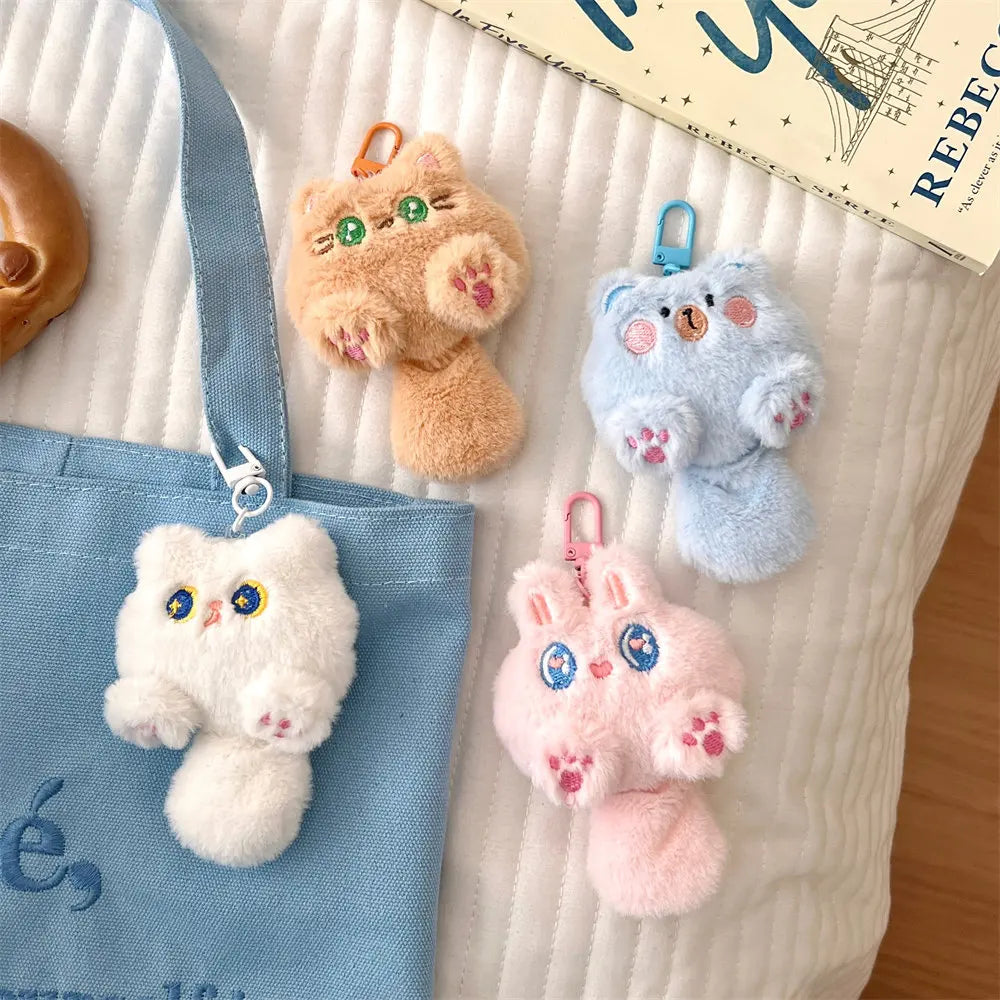 Cute Plush Cartoon Cat Doll Pendant Soft Cute Girl Backpack