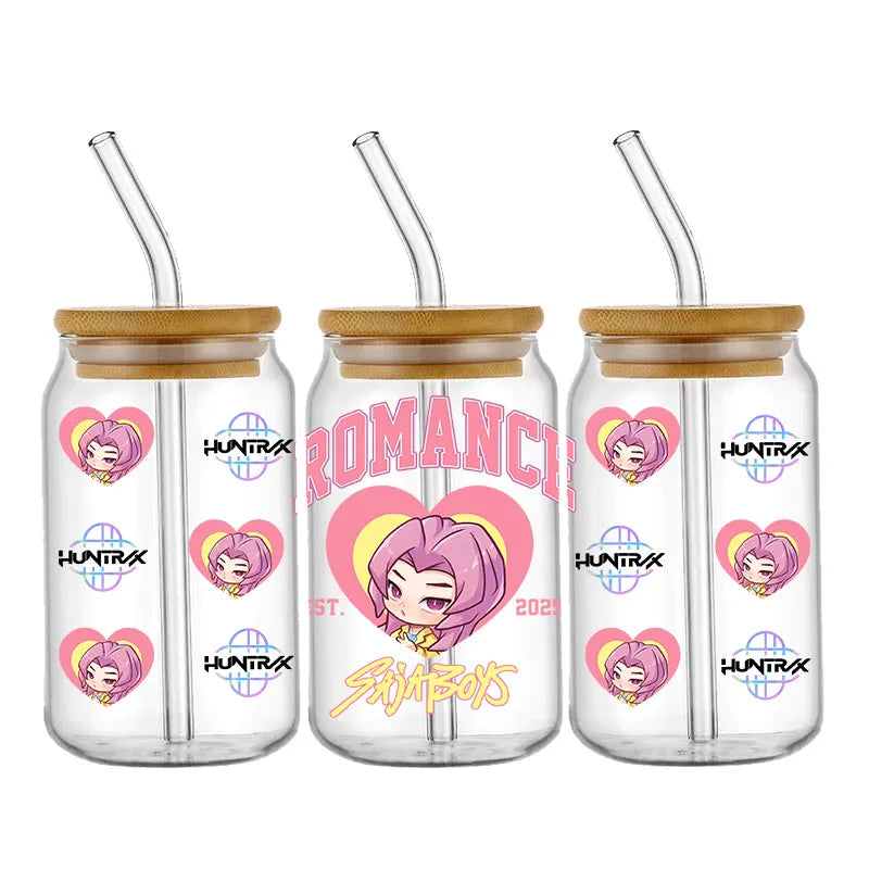 Demon Hunters Movie Kpop Lover Gift Anime Fan UV DTF Stickers Ready To Transfer Cup Wrap Custom DIY Craft For Libbey Can Glass