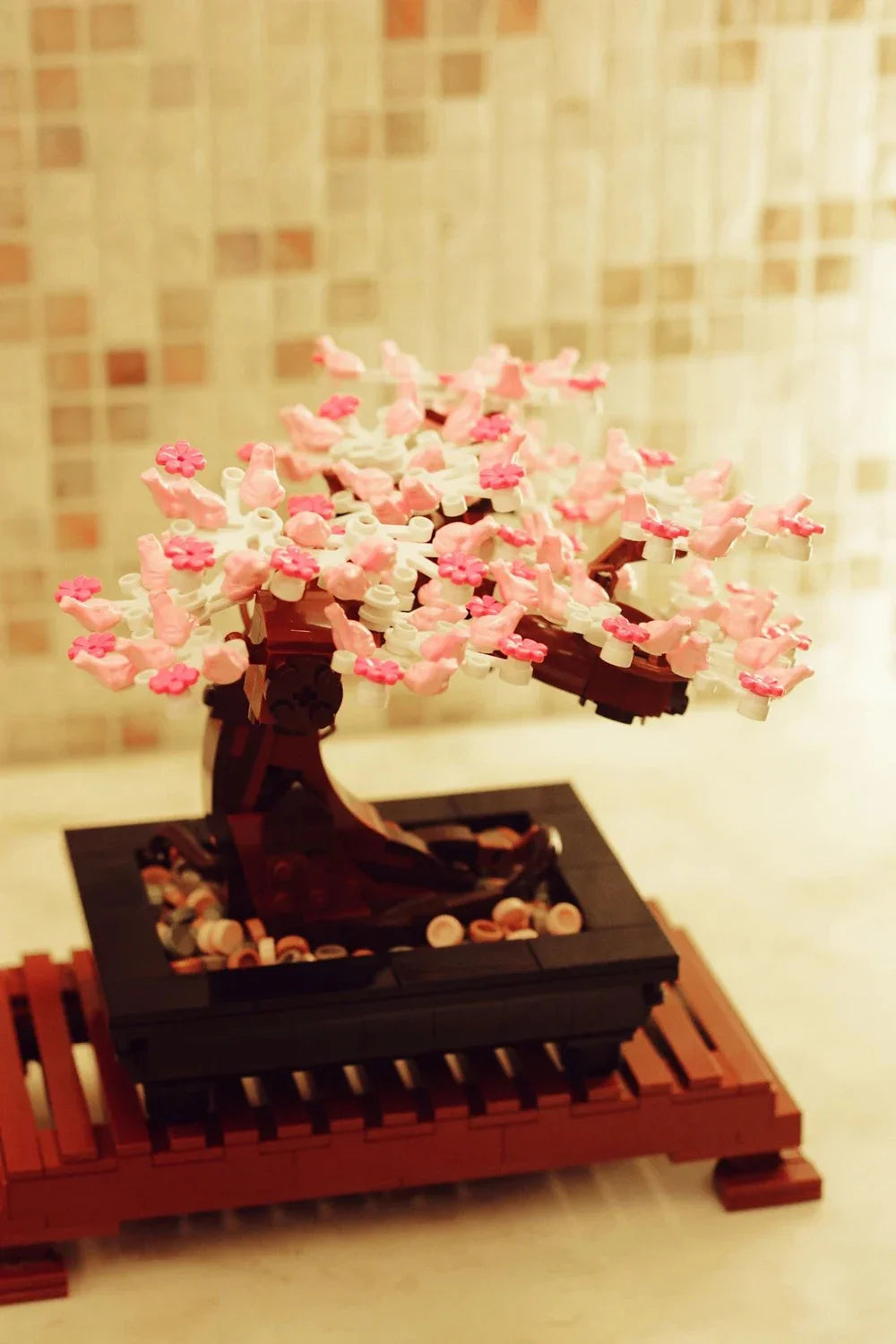 Disney Creative Fit Lego Bonsai Tree Flower Bouquet Building Blocks Model  Plant Potted Bricks Toys for Kids Gift