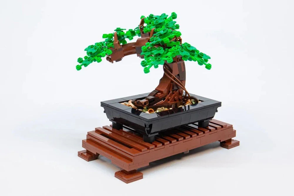 Disney Creative Fit Lego Bonsai Tree Flower Bouquet Building Blocks Model  Plant Potted Bricks Toys for Kids Gift