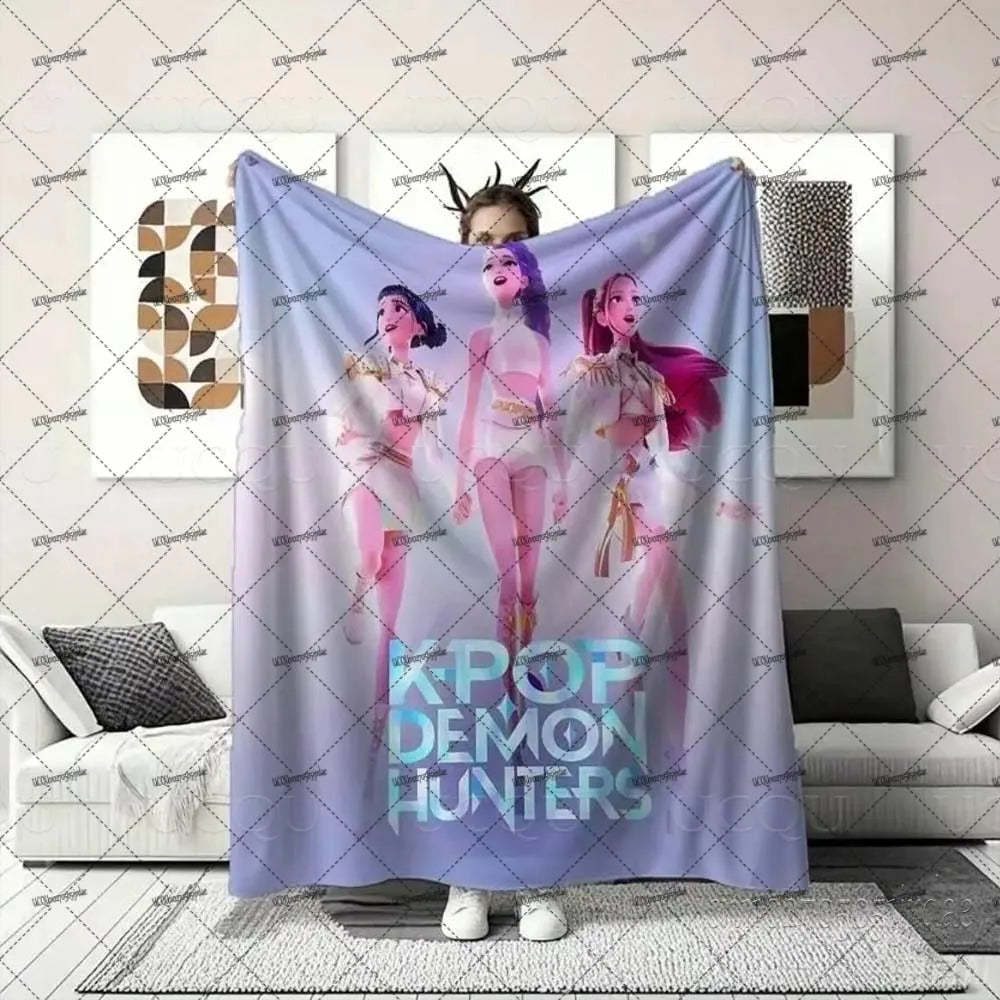 K-pop Demon Hunters Huntrix Blankets Quality Winter Warm Throw Blanket Girls Boys Gifts Sofa Bed Blankets Christmas Gifts