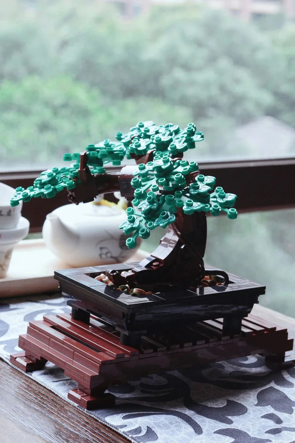 Disney Creative Fit Lego Bonsai Tree Flower Bouquet Building Blocks Model  Plant Potted Bricks Toys for Kids Gift