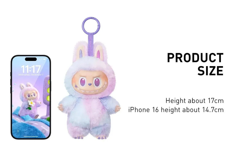 Labubu doll - Perfect gift - 100% original genuine, Macron color - It's the perfect gift for children, family and friends.