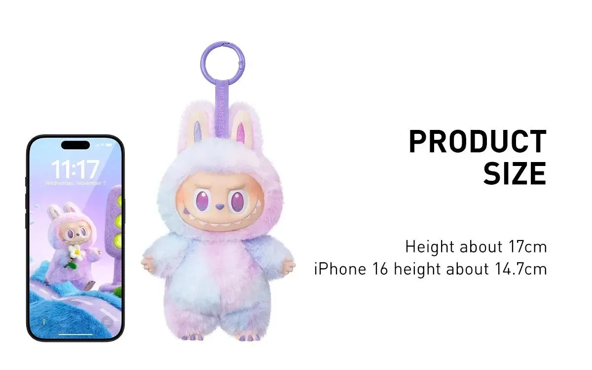 Labubu doll - Perfect gift - 100% original genuine, Macron color - It's the perfect gift for children, family and friends.