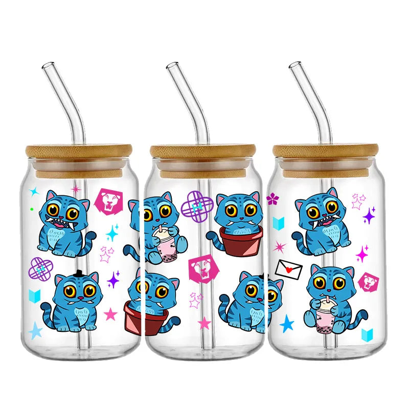 Demon Hunters Movie Kpop Lover Gift Anime Fan UV DTF Stickers Ready To Transfer Cup Wrap Custom DIY Craft For Libbey Can Glass