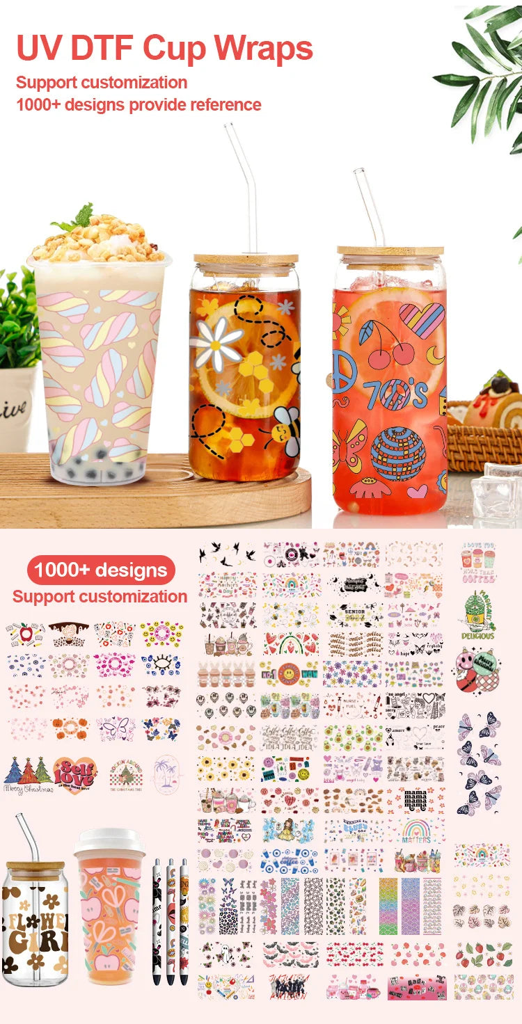 Demon Hunters Movie Kpop Lover Gift Anime Fan UV DTF Stickers Ready To Transfer Cup Wrap Custom DIY Craft For Libbey Can Glass