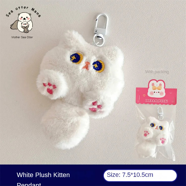 Cute Plush Cartoon Cat Doll Pendant Soft Cute Girl Backpack