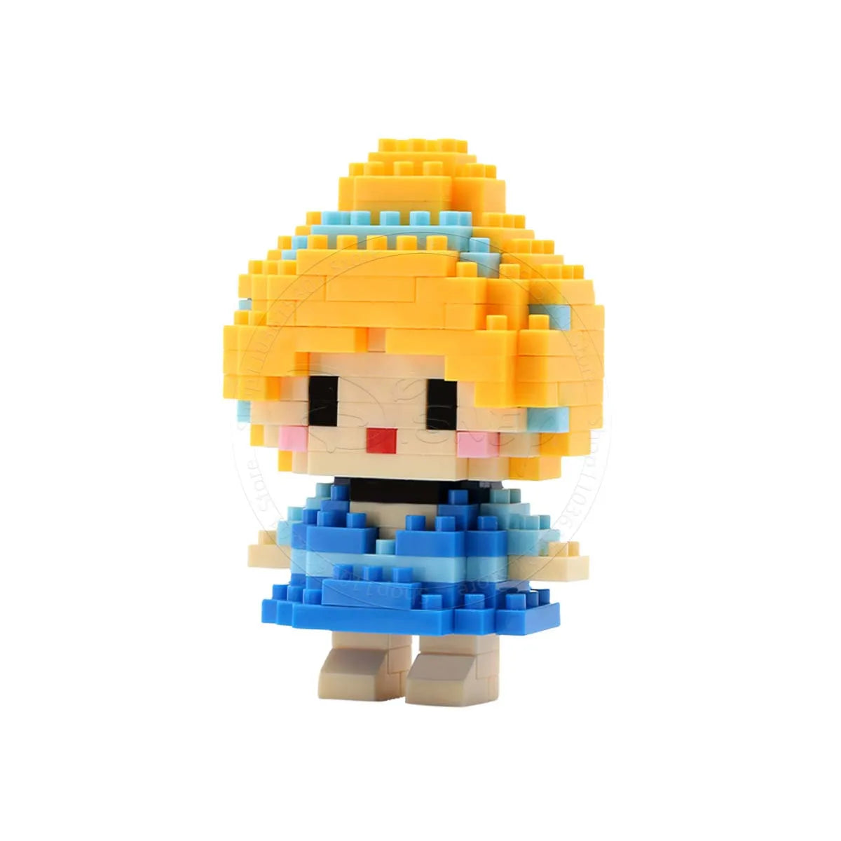 Stitch Disney Princess Elsa LinaBell Building Blocks Mickey Mouse Duck Mini Action Figures Blocks Assemble Toys Brick Kids Gifts